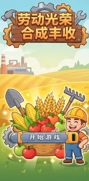 劳动光荣合成丰收丰收果实工业齿轮双倍快乐种田打工一键合成打造属于你