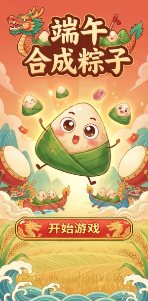 端午合成粽子欢乐龙舟赛萌趣粽宝跳起来传统节日创意玩法轻松合成美味粽子感