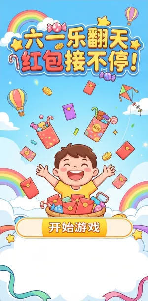 六一乐翻天红包接不停六一儿童节狂欢来袭红包雨倾盆而下快乐满载童心甜蜜