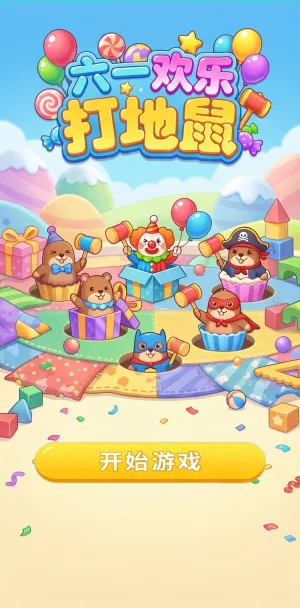 六一欢乐打地鼠缤纷童趣闯关乐萌鼠出击