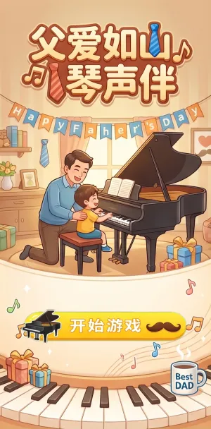 父爱如山琴声伴温馨父子钢琴时光父亲