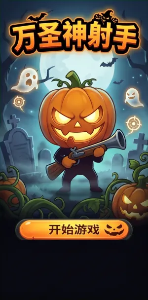 万圣神射手南瓜头射手持枪闯幽灵墓园万