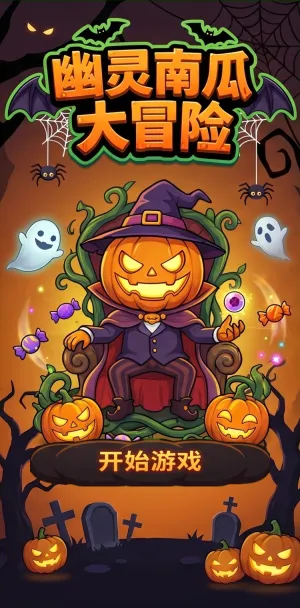 幽灵南瓜大冒险万圣节主题趣味冒险游戏