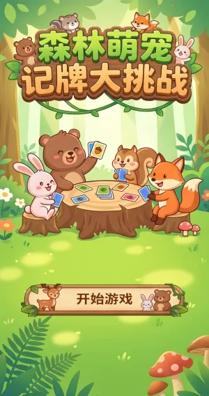 森林萌宠记牌大挑战可爱动物们在森林里欢