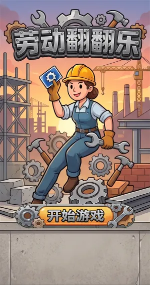 劳动翻翻乐轻松点击快乐翻牌工人小姐