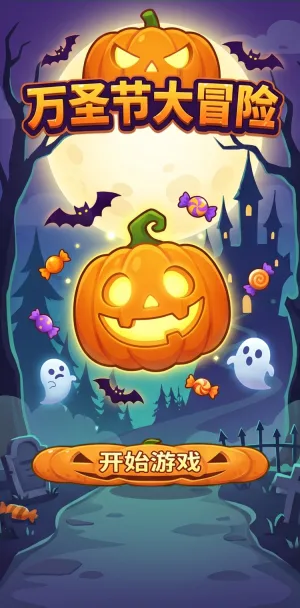 万圣节大冒险南瓜灯亮起幽灵与蝙蝠伴你