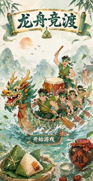 龙舟竞渡