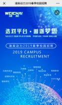 潍柴动力2019春季校园招聘