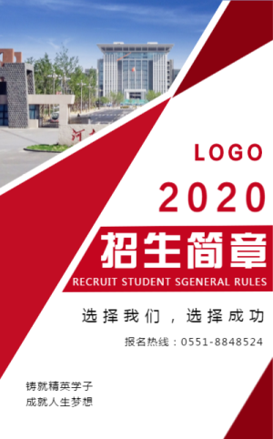 紅色簡約大氣2021大學招生簡章