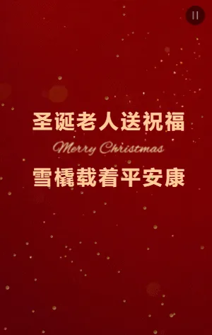 红金圣诞节快闪企业祝福节日宣传模板
