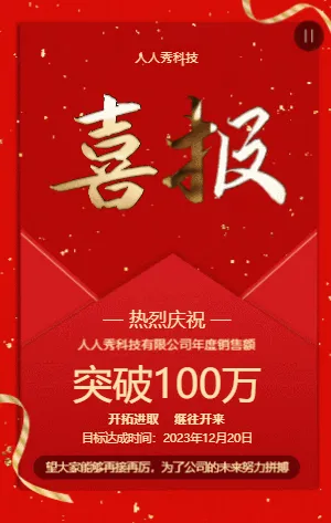 大气销售喜报优秀员工颁奖典礼表彰大会颁奖邀请函