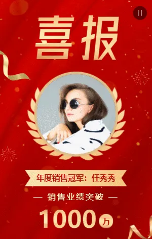 公司企业个人年度业绩销售报告年度喜报