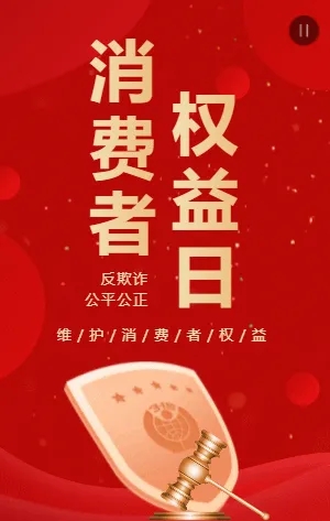 红金315消费者权益日宣传模板