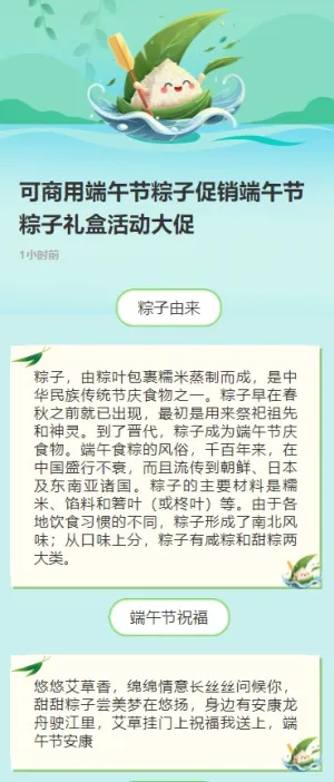 可商用端午节粽子促销端午节粽子礼盒活动大促