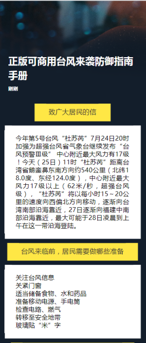 正版可商用臺風(fēng)來襲防御指南手冊