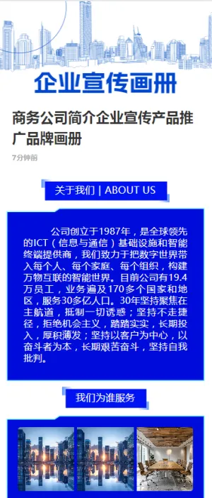 商务公司简介企业宣传产品推广品牌画册