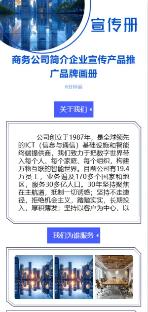 商务公司简介企业宣传产品推广品牌画册