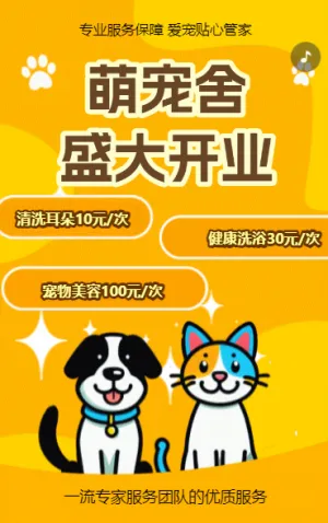 宠物医院开业活动宠物美容宣传画册