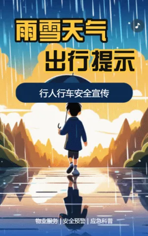 雨雪天气知识科普安全宣传