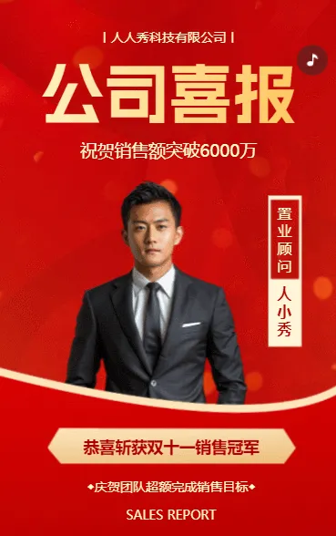 房产物业销售喜报