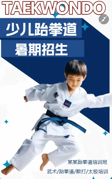 武术培训少儿跆拳道课程介绍
