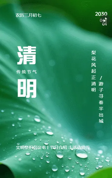 插画清明节企业宣传