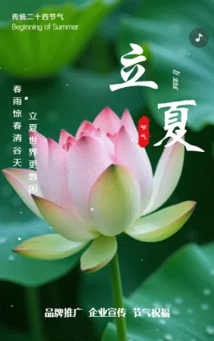 小清新风二十四节气之立夏节气习俗介绍企业宣传