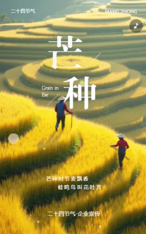 芒种二十四节气祝福习俗介绍宣传