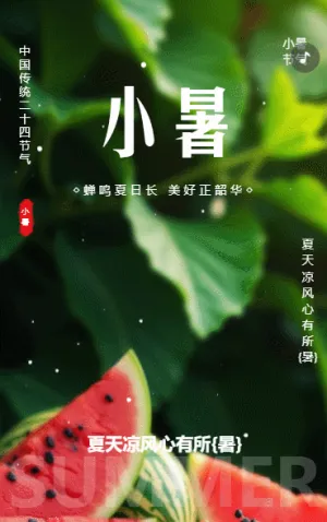 小清新玻璃质感二十四节气小县节气宣传