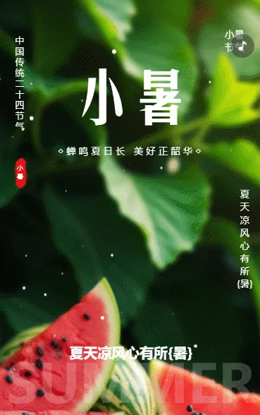 小清新玻璃质感二十四节气小县节气宣传