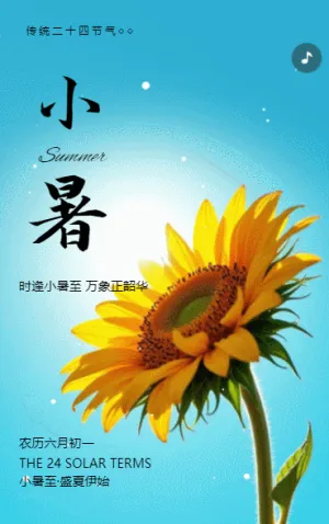 小暑节气宣传知识科普节日祝福企业宣传