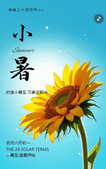 小暑节气宣传知识科普节日祝福企业宣传