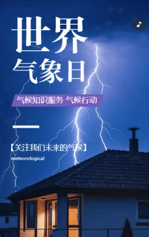 国际气象节世界气象公益宣爱护地球
