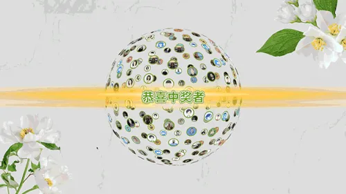 森系浪漫婚礼现场大屏抽奖