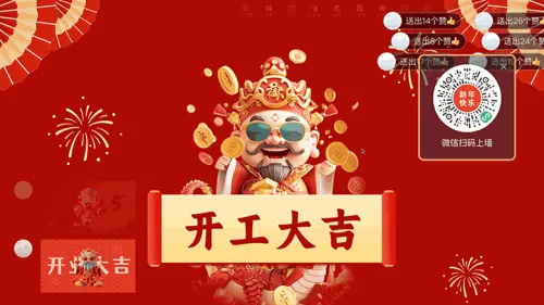 新岁序章新年晚会大屏主题墙
