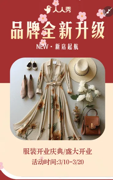 盛大开业公司开业活动邀请函服装店开业盛典