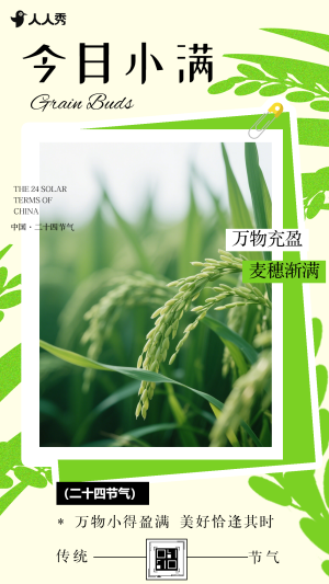 二十四節(jié)氣小滿節(jié)氣祝福企業(yè)節(jié)氣宣傳