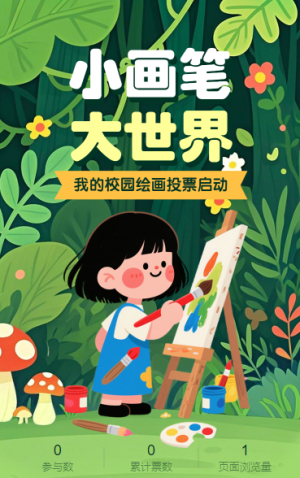 幼兒園“我的校園”繪畫作品評選投票活動
