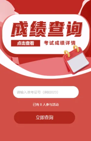 考试成绩成绩详情查询结果