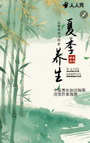 清新绿色夏季养生手册中医知识运动饮食指南
