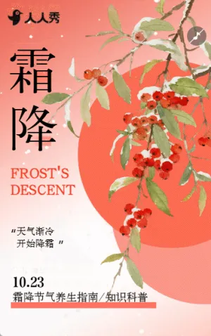 弥散肌理二十四节气霜降节气介绍