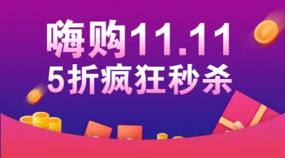 11.11购物狂欢节 超级秒杀日活动banner