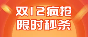 双12疯抢 限时秒杀活动宣传公众号首图