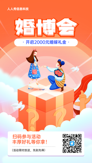 橙色漸變插畫風(fēng)格電商零售行業(yè)勞動節(jié)盲盒抽獎活動海報