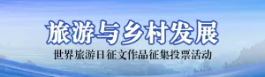 蓝色写实风格政府组织世界旅游日投票活动banner