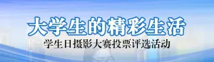 蓝色写实风格政府组织学生日投票活动banner