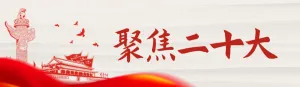 红色剪影党建风格聚焦二十大知识答题活动banner