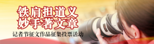 紅色寫實風格政府組織記者節(jié)投票活動banner