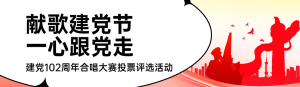 紅色扁平剪影風(fēng)格政府組織建黨節(jié)投票活動(dòng)banner