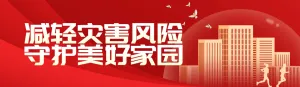 红色扁平渐变风格政府组织全国防灾减灾日投票活动banner